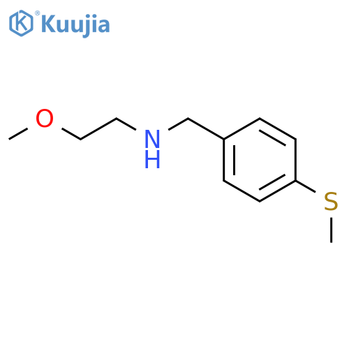 (2-methoxyethyl)({[4-(methylsulfanyl)phenyl]methyl})amine structure