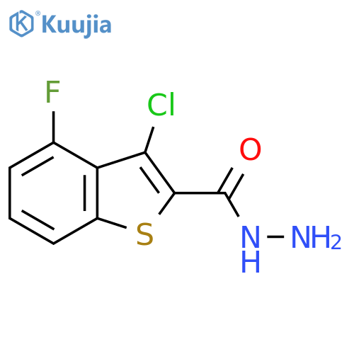 3-Chloro-4-fluoro-1-benzothiophene-2-carbohydrazide structure