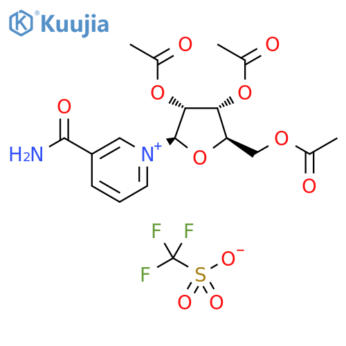 3-(Aminocarbonyl)-1-(2,3,5-tri-O-acetyl-β-D-ribofuranosyl)-pyridinium Triflate structure