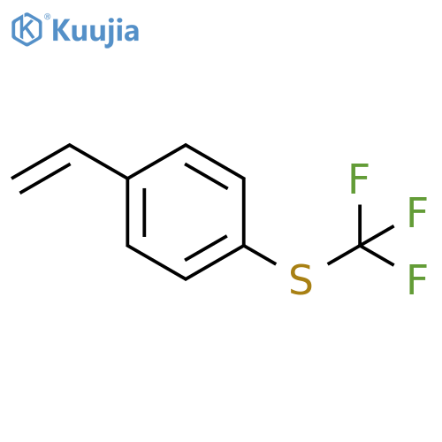 1-ethenyl-4-(trifluoromethyl)sulfanylbenzene structure