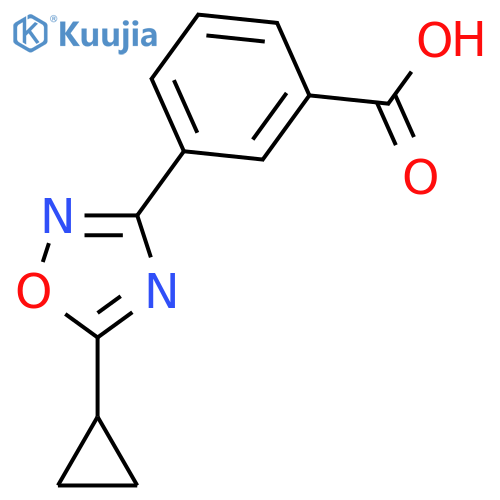 3-(5-Cyclopropyl-1,2,4-oxadiazol-3-yl)benzoic acid structure