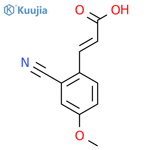 2-Cyano-4-methoxycinnamic acid structure