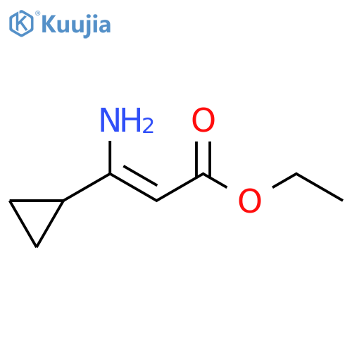 ethyl 3-amino-3-cyclopropylprop-2-enoate structure