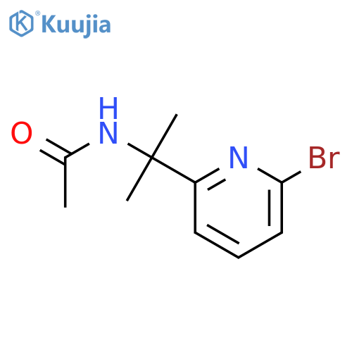 N-(2-(6-bromopyridin-2-yl)propan-2-yl)acetamide structure