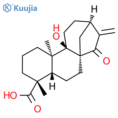 Ent-9-Hydroxy-15-oxo-16-kauren-19-oic acid structure