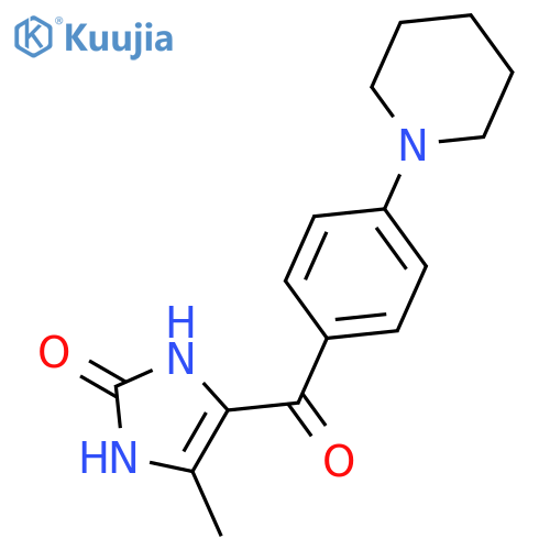 2H-Imidazol-2-one, 1,3-dihydro-4-methyl-5-[4-(1-piperidinyl)benzoyl]- structure
