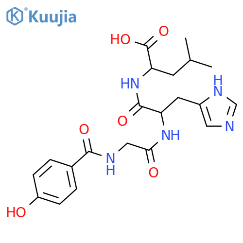 p-Hydroxyhippuryl-His-Leu-OH structure