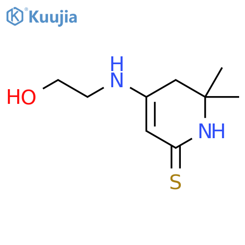 4-(2-hydroxyethylamino)-2,2-dimethyl-1,3-dihydropyridine-6-thione structure