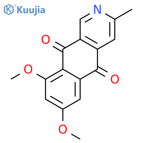 3-methyl-6,8-dimethoxy-2-aza-9,10-anthraquinone structure