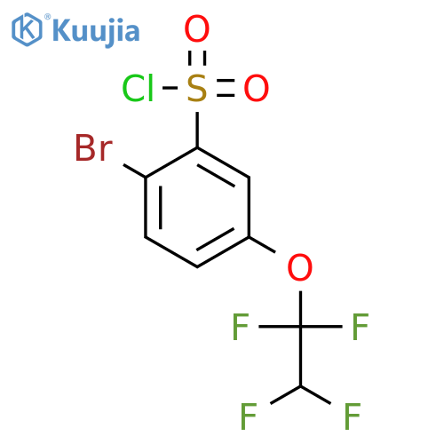 BENZENESULFONYL CHLORIDE, 2-BROMO-5-(1,1,2,2-TETRAFLUOROETHOXY)- structure