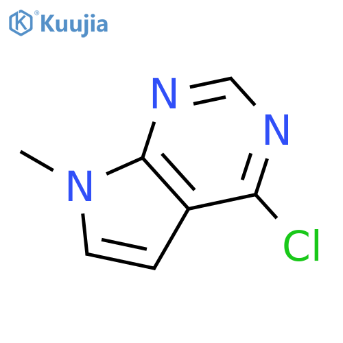 6-Chloro-9-methyl-7-deazapurine structure