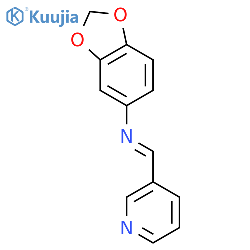 1,3-Benzodioxol-5-amine,N-(3-pyridinylmethylene)- structure