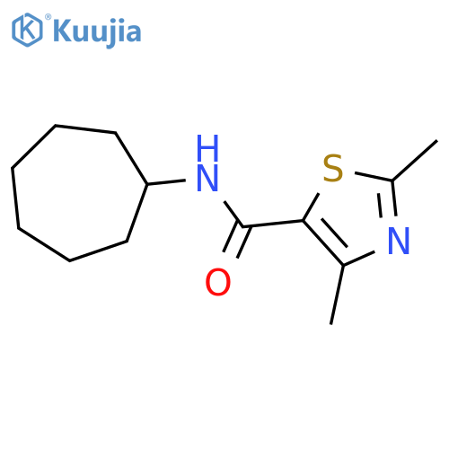 5-Thiazolecarboxamide,N-cycloheptyl-2,4-dimethyl- structure