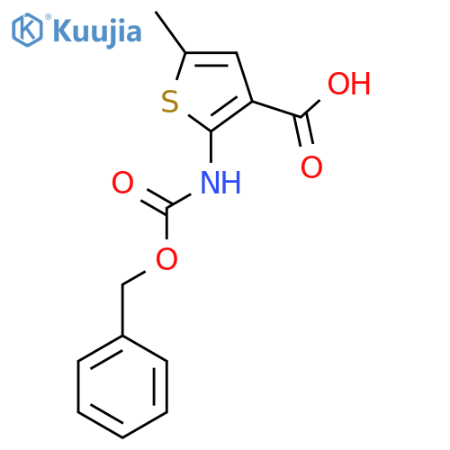 2-{[(Benzyloxy)carbonyl]amino}-5-methylthiophene-3-carboxylic acid structure