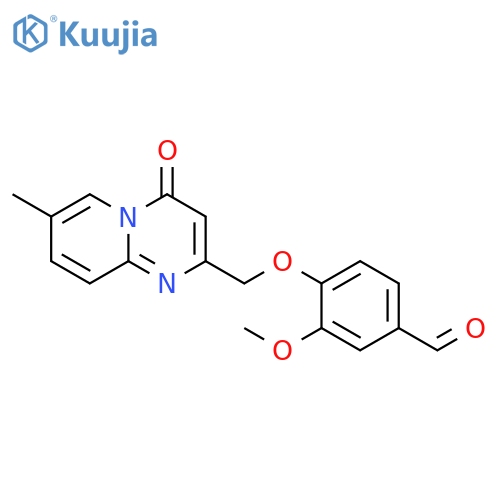 3-Methoxy-4-[(7-methyl-4-oxo-4H-pyrido[1,2-a]pyrimidin-2-yl)methoxy]benzaldehyde structure