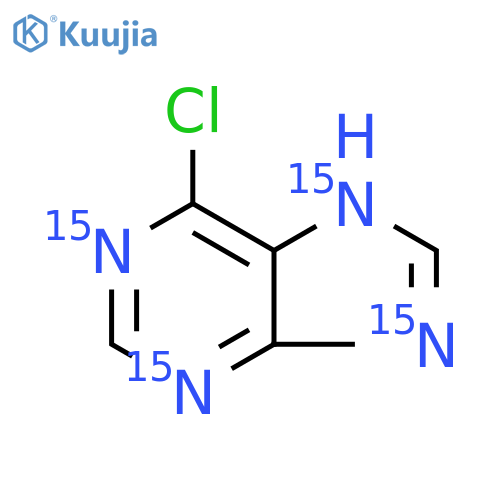 1H-Purine-1,3,7,9-15N4, 6-chloro- (9CI) structure