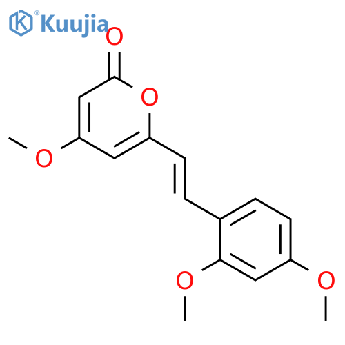 2H-PYRAN-2-ONE, 6-[(1E)-2-(2,4-DIMETHOXYPHENYL)ETHENYL]-4-METHOXY- structure