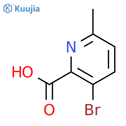 3-bromo-6-methylpyridine-2-carboxylic acid structure