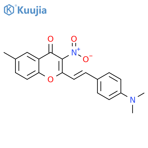 4H-1-Benzopyran-4-one,2-[2-[4-(dimethylamino)phenyl]ethenyl]-6-methyl-3-nitro-, (E)- structure