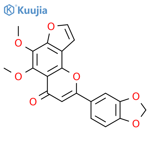 2-(1,3-Benzodioxol-5-yl)-5,6-Dimethoxy-4H-furo[2,3-H]-1-benzopyran-4-one structure