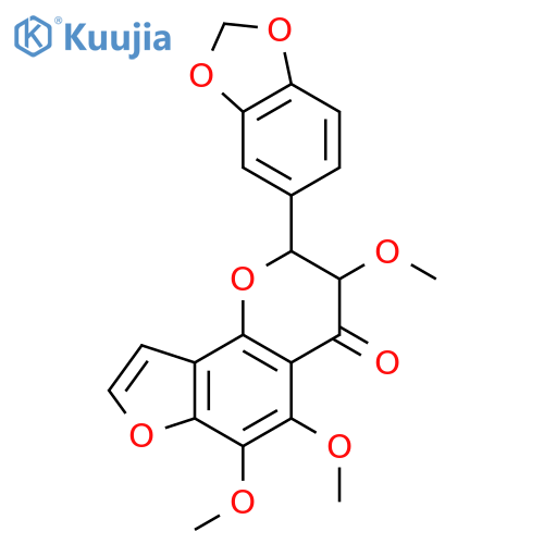 2,3-Dihydro-3,5,6-trimethoxy-2-(3,4-methylenedioxyphenyl)-4H-furo[2,3-h]-1-benzopyran-4-one structure