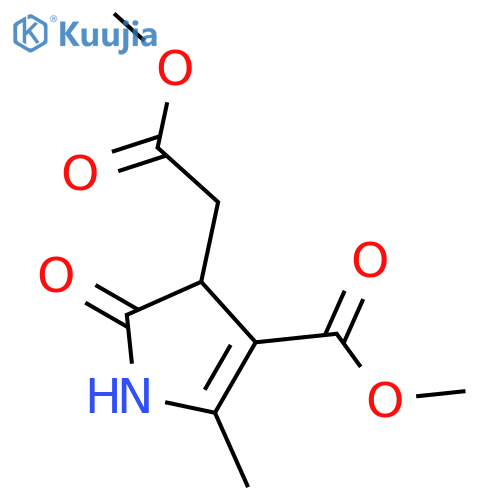 Methyl 4,5-dihydro-4-(2-methoxy-2-oxoethyl)-2-methyl-5-oxo-1H-pyrrole-3-carboxylate structure