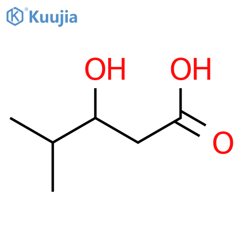 (3R)-3-hydroxy-4-methylpentanoic acid structure