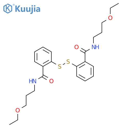 2,2'-disulfanediylbis[N-(3-ethoxypropyl)benzamide] structure