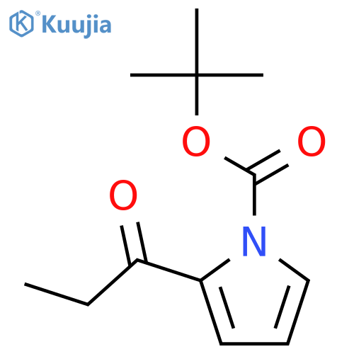 1H-Pyrrole-1-carboxylic acid, 2-(1-oxopropyl)-, 1,1-dimethylethyl ester structure