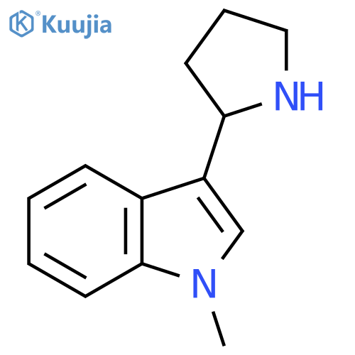 1-methyl-3-(pyrrolidin-2-yl)-1H-indole structure