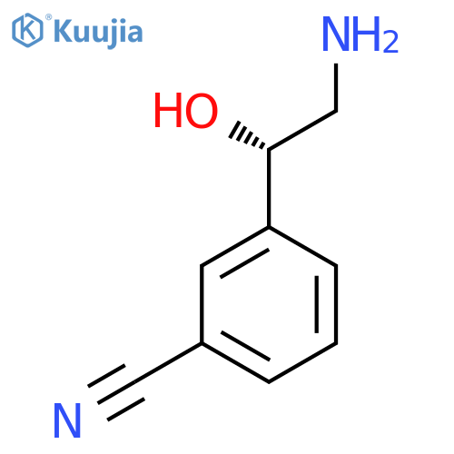 3-(1S)-2-amino-1-hydroxyethylbenzonitrile structure