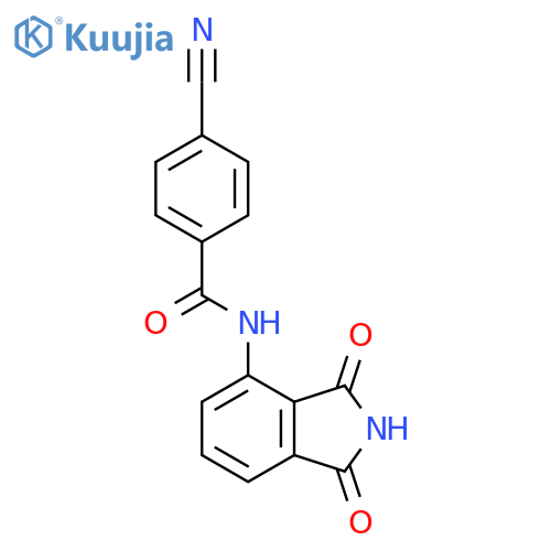 4-cyano-N-(1,3-dioxo-2,3-dihydro-1H-isoindol-4-yl)benzamide structure