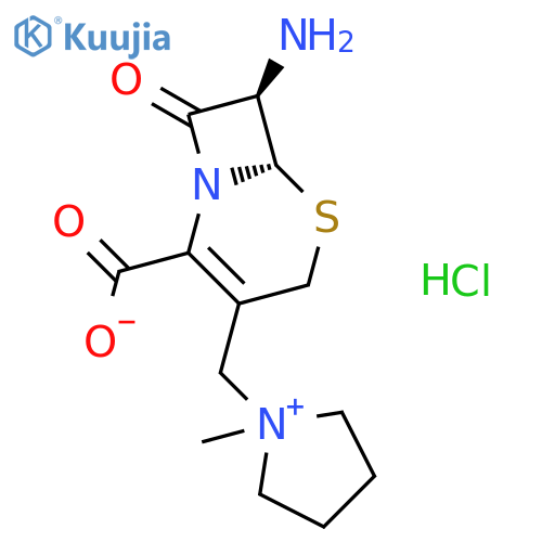 (R,R)-7-AMINO-3-(1-METHYLPYRROLIDINIO)METHYL-3-CEPHEM-4-CARBOXYLATE HCL structure