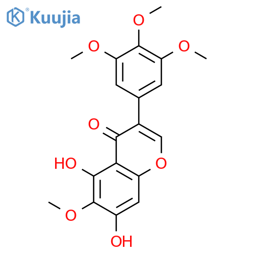 5,7-dihydroxy-6,3',4',5'-tetramethoxyisoflavone structure