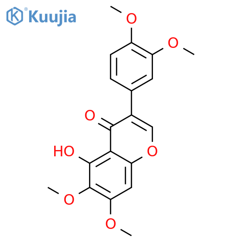5-hydroxy-6,7,3',4'-tetramethoxyisoflavone structure