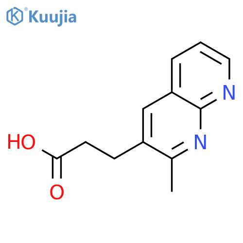 1,8-Naphthyridine-3-propanoicacid, 2-methyl- structure
