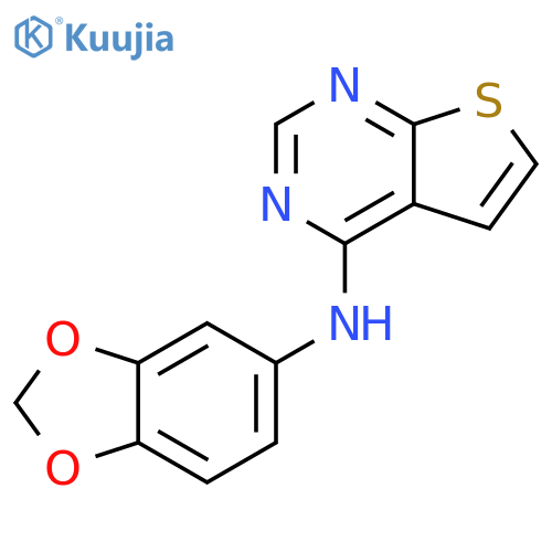 Thieno[2,3-d]pyrimidin-4-amine, N-1,3-benzodioxol-5-yl- structure