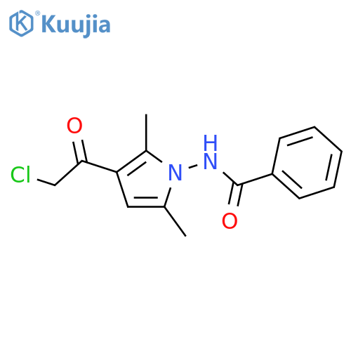 N-3-(2-chloroacetyl)-2,5-dimethyl-1H-pyrrol-1-ylbenzamide structure