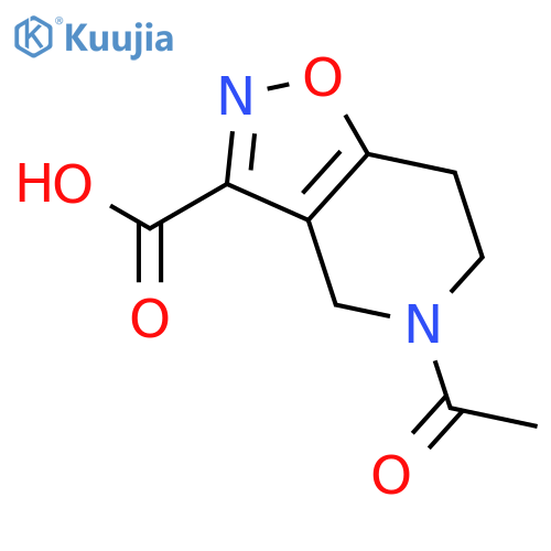 Isoxazolo[4,5-c]pyridine-3-carboxylic acid, 5-acetyl-4,5,6,7-tetrahydro- structure