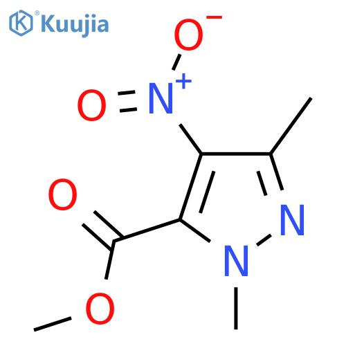 methyl 1,3-dimethyl-4-nitro-1H-pyrazole-5-carboxylate structure