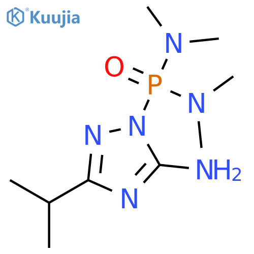 P-[5-amino-3-(1-methylethyl)-1H-1,2,4-triazol-1-yl]-N,N,N',N'-tetramethylphosphonic diamide structure