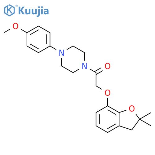 2-(2,2-dimethyl-2,3-dihydro-1-benzofuran-7-yl)oxy-1-4-(4-methoxyphenyl)piperazin-1-ylethan-1-one structure