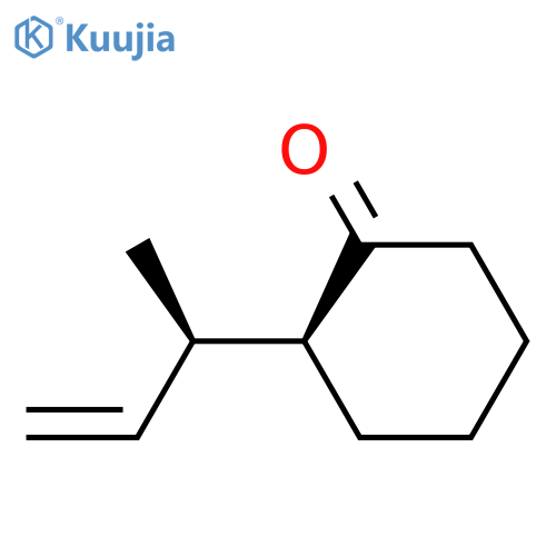 Cyclohexanone,2-[(1R)-1-methyl-2-propen-1-yl]-, (2S)- structure