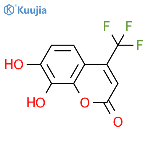 2H-1-Benzopyran-2-one, 7,8-dihydroxy-4-(trifluoromethyl)- structure