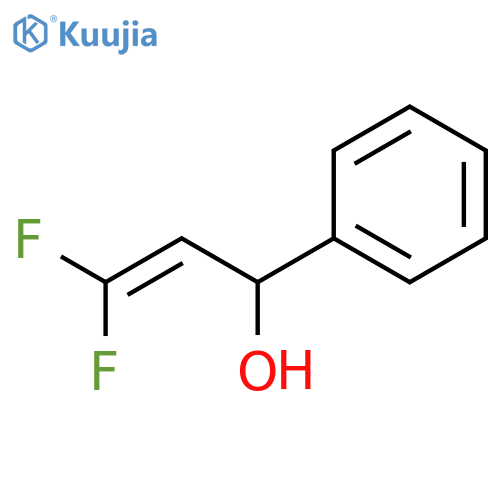 3,3-difluoro-1-phenylprop-2-en-1-ol structure