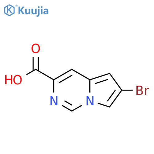 6-Bromopyrrolo[1,2-c]pyrimidine-3-carboxylic acid structure