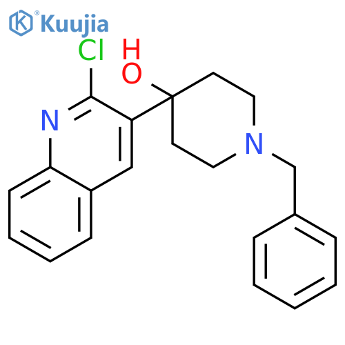 3-(1-Benzyl-4-hydroxypiperidin-4-yl)-2-chloroquinoline structure
