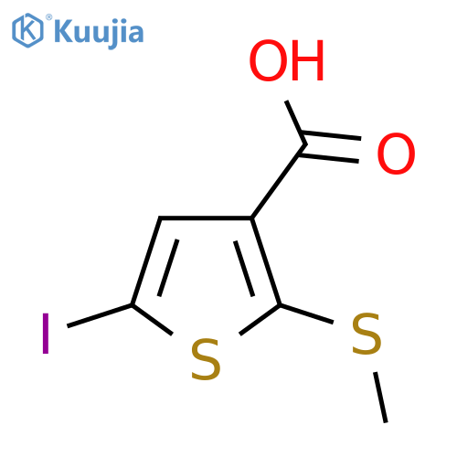 5-Iodo-2-(methylthio)-3-thiophenecarboxylic Acid structure