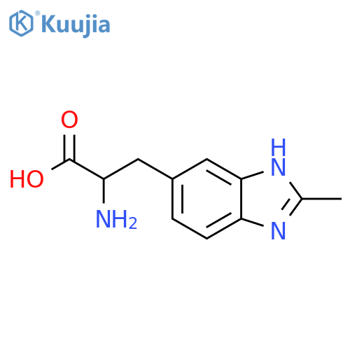 2-Amino-3-(2-methyl-1H-1,3-benzodiazol-5-yl)propanoic acid structure