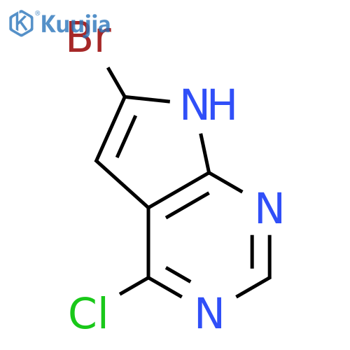 6-Bromo-4-chloro-7H-pyrrolo[2,3-D]pyrimidine structure